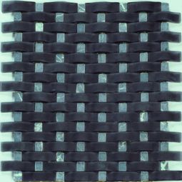 Puccini Brucke - Frosted Black Magic Glass & Stone Mosaic