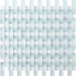 Puccini Brucke - Frosted White Pearl Glass & Stone Mosaic