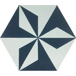 Granada Tile - Brandon 1820 E Cement Hexagon Decos