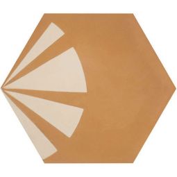 Granada Tile - Ginko Butterscotch Cement Hexagon Decos