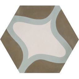 Granada Tile - SoftHex Olive Cement Hexagon Decos