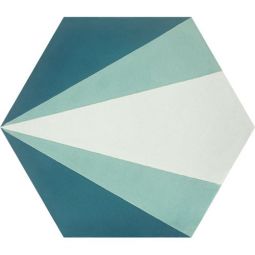 Granada Tile - St Ives 1807 G Cement Hexagon Decos