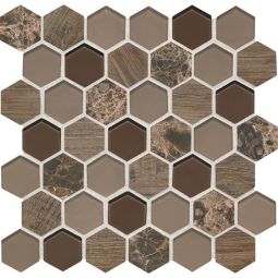 Daltile Idyllic Blends - Rustic Eve Hexagon Mosaic