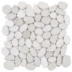 Tesoro Ocean Stones - Cream Sliced Pebble Mosaic
