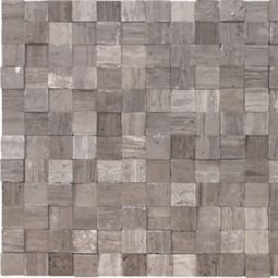 Tesoro Checker - 1" x 1" Dark Grey Stone Mosaics