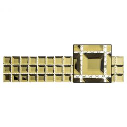 Zio Kasbah - Golden Scarf 3" x 4" Glass Mosaic