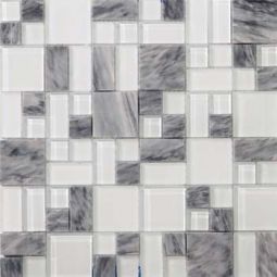 Emser Tile Lucente - Grazia Stone & Glass Mosaic Pattern Blend