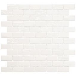 Zio Meringue - Mallow 1" x 2" Recycled Glass Mosaic Tile