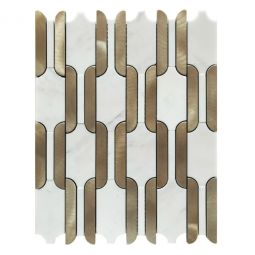 Puccini Chain Link - Gold Anchor Mosaic