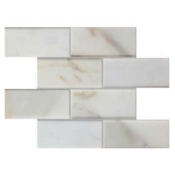 Puccini Calacatta - Brick 3" x 6" Marble Tile