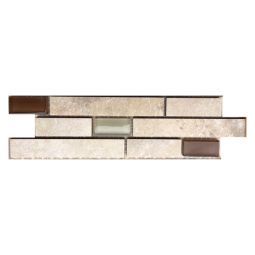 Macadamia 3" x 13" Glass & Ceramic Listello