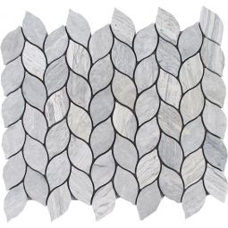 Tesoro Haisa Blue - Honed Leaf Mosaic