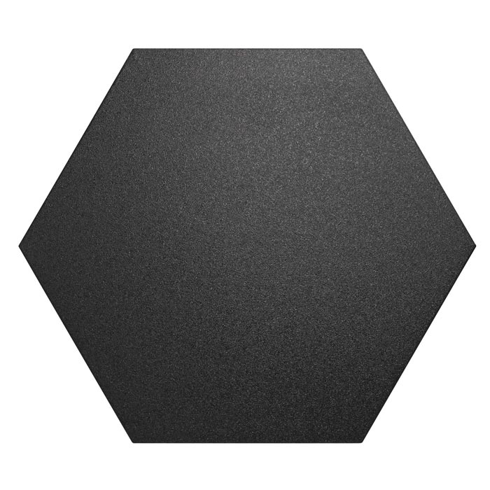 Tesoro Argos Black Textured Hex 19" x 22" Porcelain Tile
