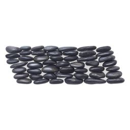 Puccini Caribbean - St. Vincent Honed Black Pebble Border 4" x 12" Flat