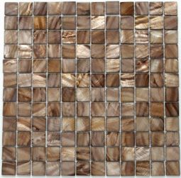 Zio Shell - Brown Shell Glass Mosaic