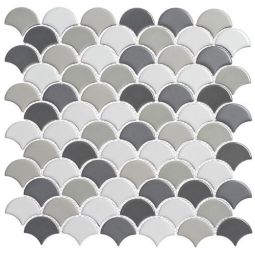 Zio Scallop Lace - Loving Earth Porcelain Mosaic