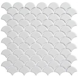 Zio Scallop Lace - Ostrich Egg Porcelain Mosaic