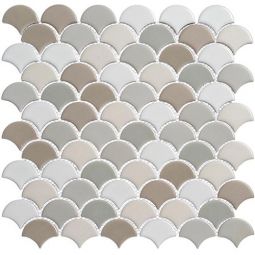 Zio Scallop Lace - Lavish Cremes Porcelain Mosaic