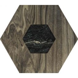 Tesoro Efes - Wenge Deco Hexagon Porcelain Tile