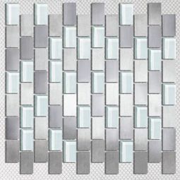 Puccini Cosmopolitan - Campinas 12" x 12" Glass & Steel Mosaic