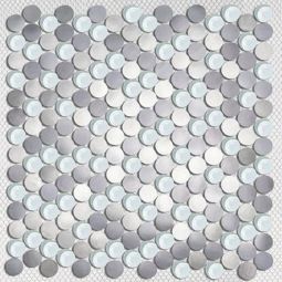 Puccini Cosmopolitan - Campinas 11-5/8" x 10-1/2" Glass & Steel Mosaic