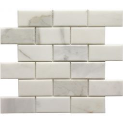 Soci Bricks - Calacutta Bevel 2" x 4" Brick Mosaic