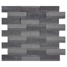 Tesoro Metropolitan Contempo - Basalt Irregular Honed & Striated Mosaic