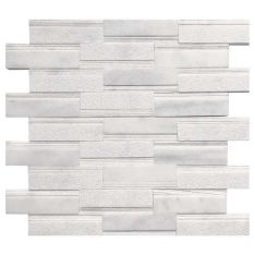 Tesoro Metropolitan Contempo - Carrara Irregular Honed & Striated Mosaic