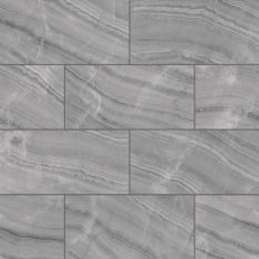 Bedrosians Gemma - Grey Onyx 12" x 24" Polished Porcelain Field Tile