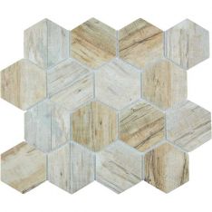 Tesoro Bark - Cinnamon 3" Hex Mosaic
