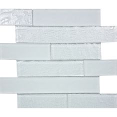 Tesoro Revere - Alabaster Random Linear Mosaic Glossy & Matte