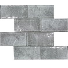 Tesoro Revere - Ash 3" x 6" Convex Mosaic