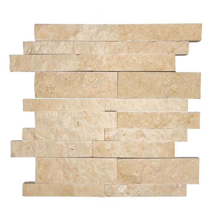 ⑨バジル  様  ♡foresttile♡beige Mugi 2.5x9 Shiro Ribbed Rectangle Tile – Stone Products