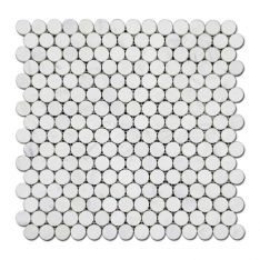 Penny Round Bianco Carrara