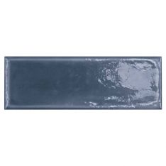 Tesoro Glassalike - Blu Block Glossy 4" x 12" Porcelain Tile