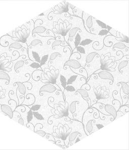 Emser Bauhaus - Floral 9"x 10" Hexagon Wall & Floor Tile