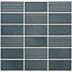 Emser Nagara - Navy Gloss Ceramic Mosaic