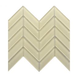 Emser Edge - Cream Chevron Glass Mosaic