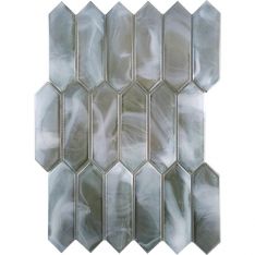 Emser Splash - Moss Picket Glass Mosaic