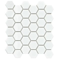 Emser Influence - White Gloss 2" Hex Porcelain Mosaic