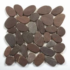 Shaved Pebbles - Chocolate 12" x 12" Mosaics