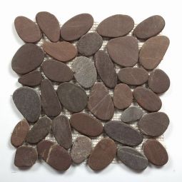 Shaved Pebbles - Chocolate 4" x 12" Interlocking Border
