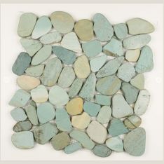 Shaved Pebbles - Green 12" x 12" Mosaics