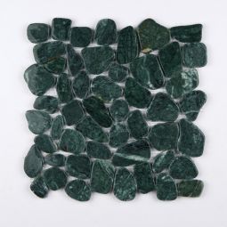 Shaved Pebbles - Jade Green 4" x 12" Interlocking Border