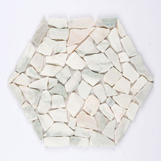 Hexagon Pebbles Lily Onyx 12 X 10