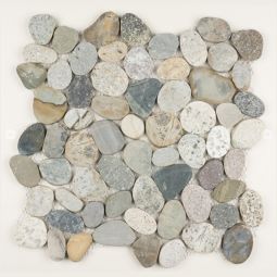 Shaved Pebbles - Olive Mix 12" x 12" Mosaics