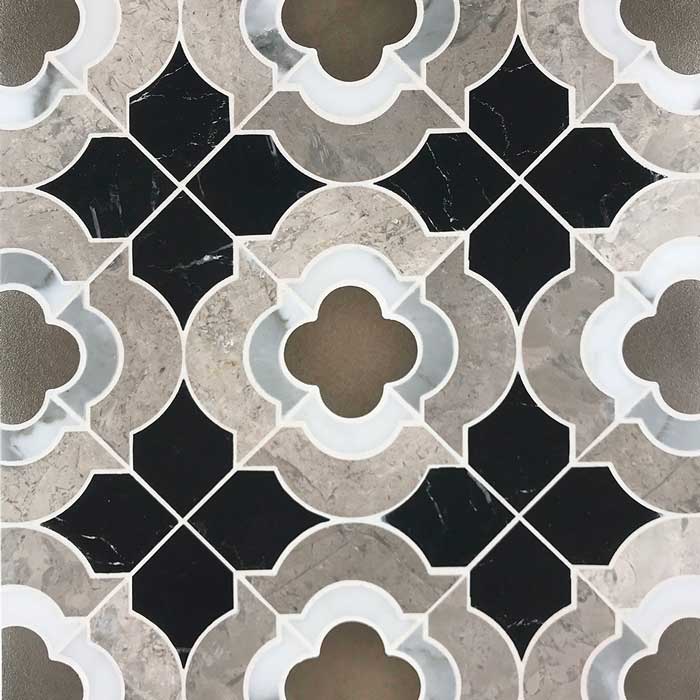 Quatrefoil Stone Mosaics LQ4