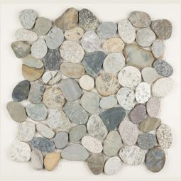 Shaved Pebbles - Olive Mix 4" x 12" Interlocking Border