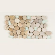 Sea Glass Pebbles - Spring Brook 4" x 12" Interlocking Pebble Border