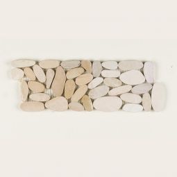 Shaved Pebbles - Tan 4" x 12" Interlocking Border